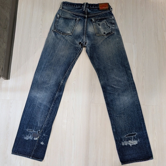 DENIME Authentic Vintage distressed Japanese selvedge denim jeans - Picture 4 of 12